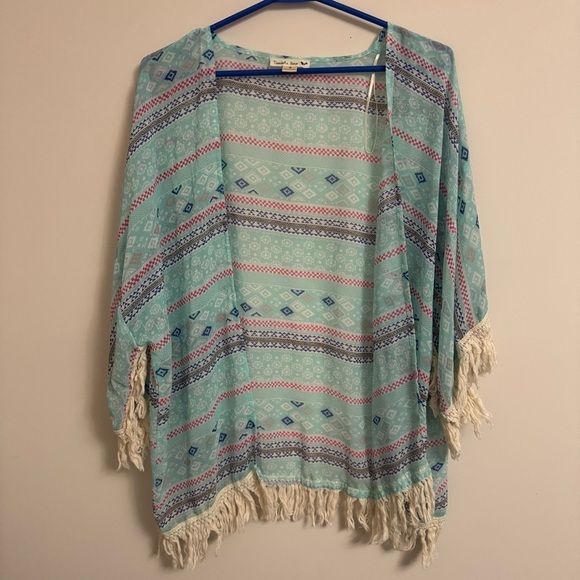 Double Zero Other - 2/20 Aztec Print Open Front Kimono / Shawl - Women’s Small